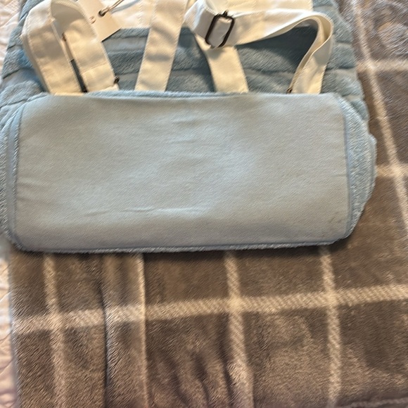 Lu & Elle Blue Striped Women's Terrycloth Bookbag - Picture 4 of 8